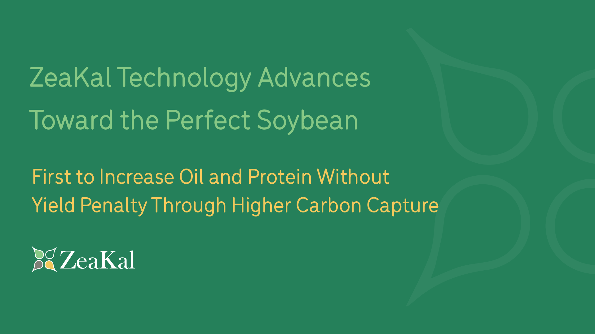 ZeaKal technology advances toward the perfect soybean